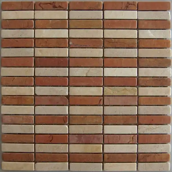 Wand Mozaïek Tegels Factory Steen Anticato Beige Rood - Matje 30x30cm Speciale Aanbieding