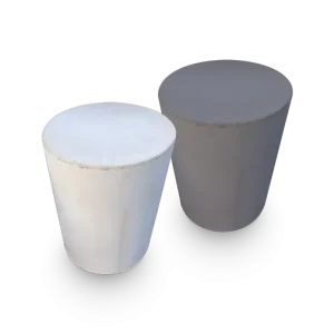 Betrouwbaar poef rond 45x40 grijs