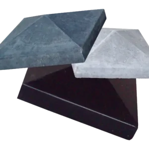 Koopje Paalmuts 55x55x5/16 zwart beton (punt of vlak)