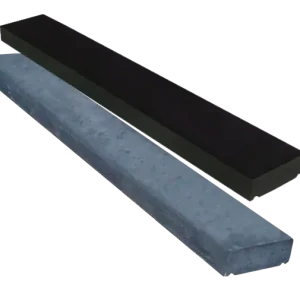 Tijdelijk Beschikbaar muurafdekband vlak 25x100x5 glad grijs