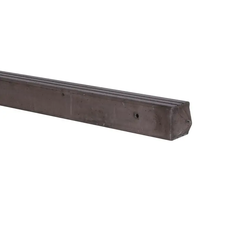Finale Uitverkoop 3-sponningpaal Rabat 10x10x270 (sponning 207 cm) Taupe