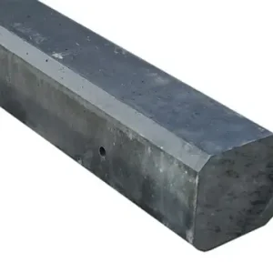 Eindpaal vlak 10x10x195 (sponning 74 cm) antraciet Bestseller