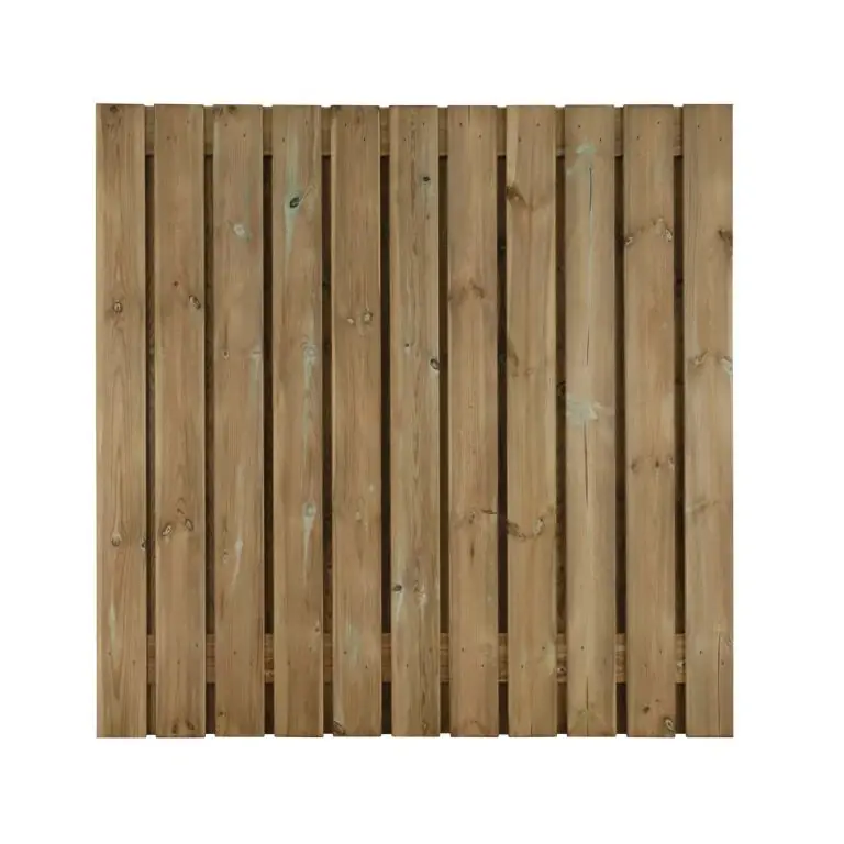 Nieuw Grenen scherm 23 planks 16 mm - recht 180x165 cm (bxh)