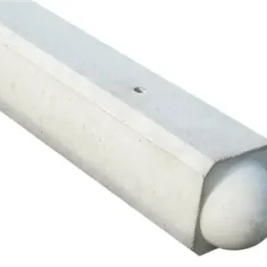Hoekpaal bol 10x10x195 (sponning 74 cm) Wit Betrouwbaar