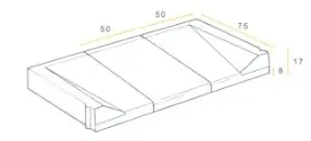 Invalide-inritblok 13/15 17/8X75X50 midden grijs vk Dagaanbieding