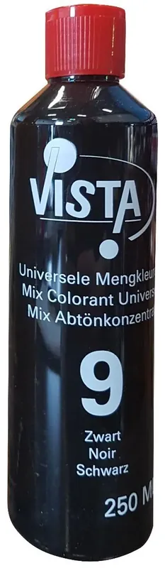 Vista Universele Mengkleur (09 zwart) 0,25 ltr Op = Op