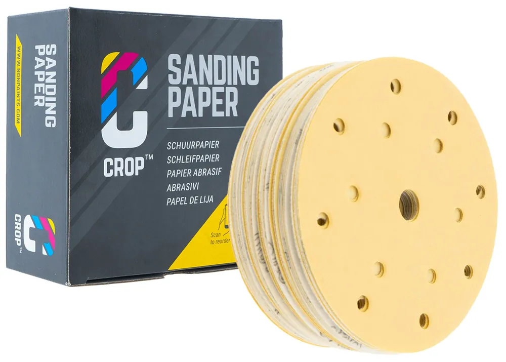 CROP Gold Schuurschijven 150mm met 15 gaten - 50 stuks Must-Have