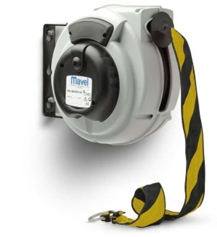 Gecertificeerd MAVEL Roll Compact Afzetlint Geel-Zwart op Automatische haspel 20 meter