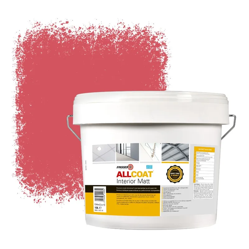 Tijdelijk Beschikbaar Zinsser Allcoat Interior Muurverf RAL 3017 Roze - 10 liter