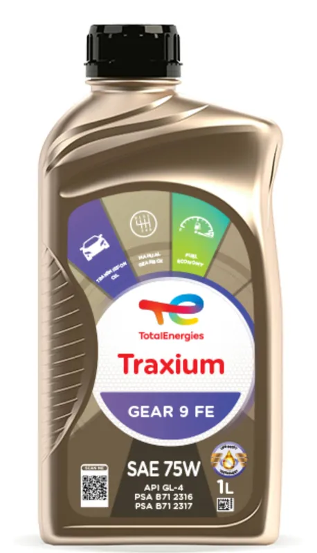 Laatste Kans Total Traxium Gear 9 FE SAE 75w versnellingsbak olie 1 liter