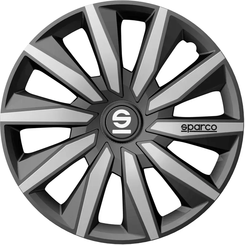 Superprijs Sparco Wieldoppen Milano 15 inch Grijs Zilver - 4 stuks