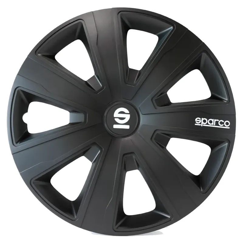Actieprijs Sparco Wieldoppen Palermo 14 inch Zwart - 4 stuks
