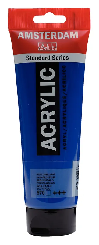 Gereduceerde Prijs Royal Talens Amsterdam Standard Series Acrylverf Tube 250 ml - Phtaloblauw 570