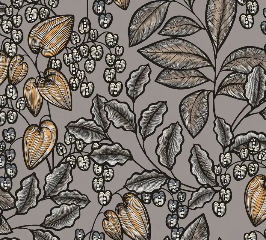 Architects Paper Floral Impression - Grijs - Bloemrijk - 377549 Bestel Nu