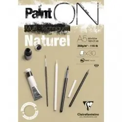 Clairefontaine Painton Mixmedia - Blok - 250 gr - 30 Blad - Naturel Exclusieve Aanbieding