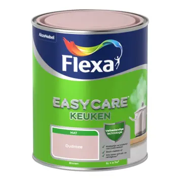 Betaalbaar Flexa Easycare Muurverf Keuken Mat - Oudroze - 1 liter