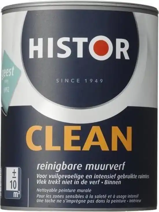 Histor Clean Muurverf - 1 liter - Geest Hoge Kwaliteit