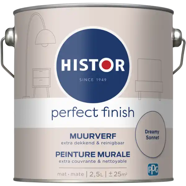 Nu Kopen Histor Perfect Finish Muurverf Mat - Dreamy Sonnet - 2,5 liter