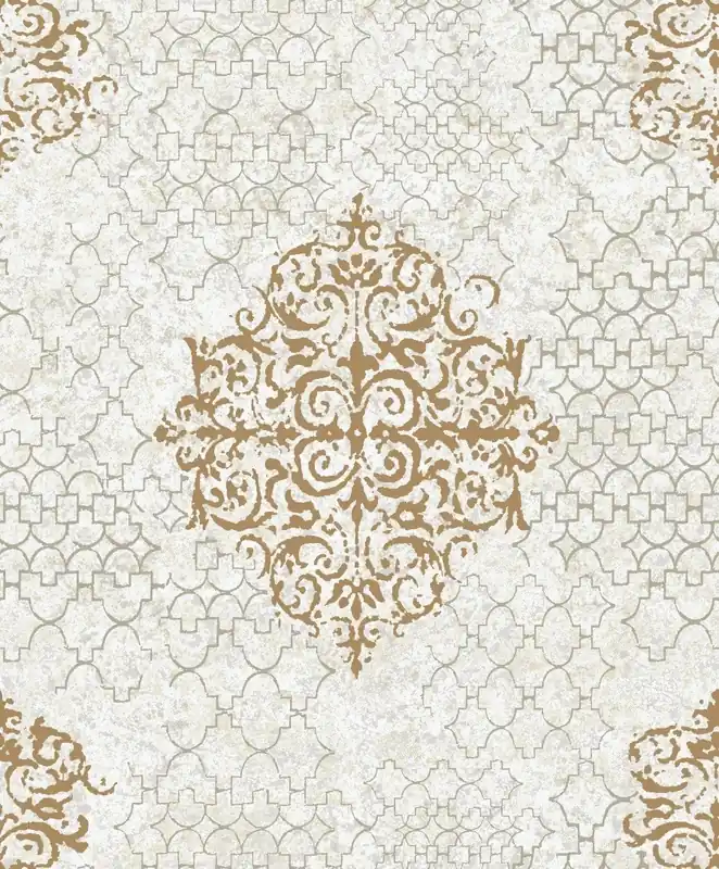 Express Levering Galerie Lustre Behang met grote metallic ornamenten - CM2485