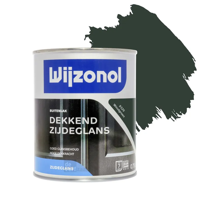 Wijzonol Dekkend Zijdeglanslak 750 ml 9325 Woudgroen Op = Op