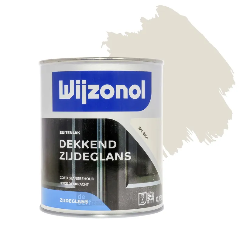 Korting Wijzonol Dekkend Zijdeglanslak 750 ml RAL 9001