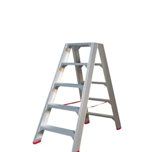 Little Jumbo 4741000205 SuperPRO Dubbele trap - Aluminium - 2 x 5 treden - max. werkhoogte 1.20 m. Superprijs