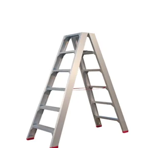 Little Jumbo 4741000206 SuperPRO Dubbele trap - Aluminium - 2 x 6 treden - max. werkhoogte 1.45 m. Voordeelprijs