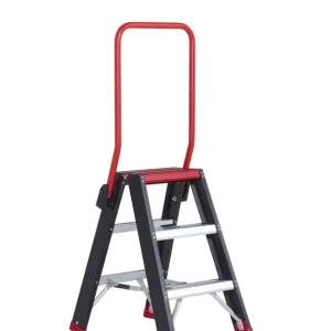 Op = Op Altrex Taurus TDO 3 Dubbele trap - Aluminium met coating - 2 x 3 treden - max. werkhoogte 2,7m