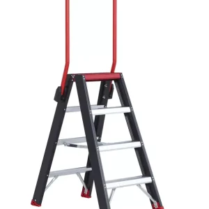 Lage Kosten Altrex Taurus TDO 4 Dubbele trap - Aluminium met coating - 2 x 4 treden - max. werkhoogte 2,95m