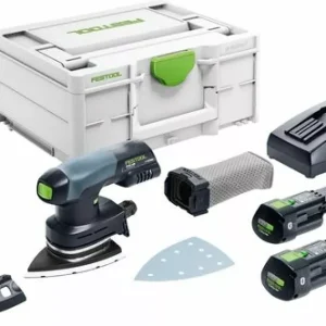 Festool DTSC 400 3,0 I-Plus 18V Li-Ion accu deltaschuurmachine set (2x 3,0Ah) in systainer - 100x150mm Op = Op