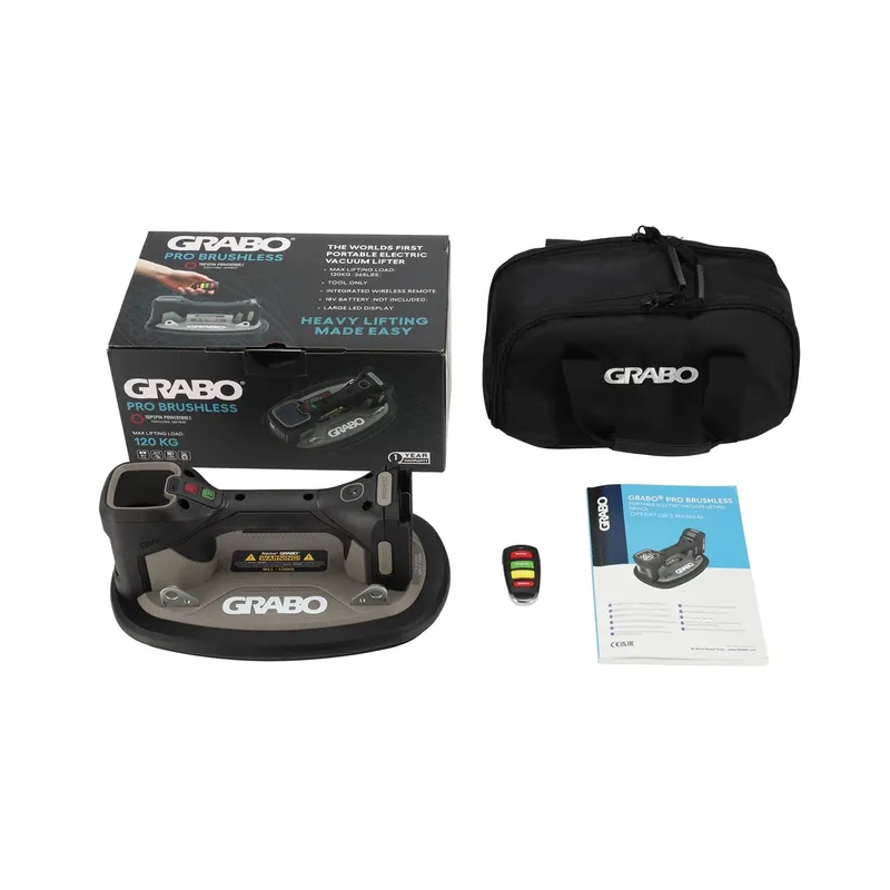 Gereduceerde Prijs Grabo Pro Brushless Elektrische Vacuüm Tegeldrager Tool only set in tas - 120kg