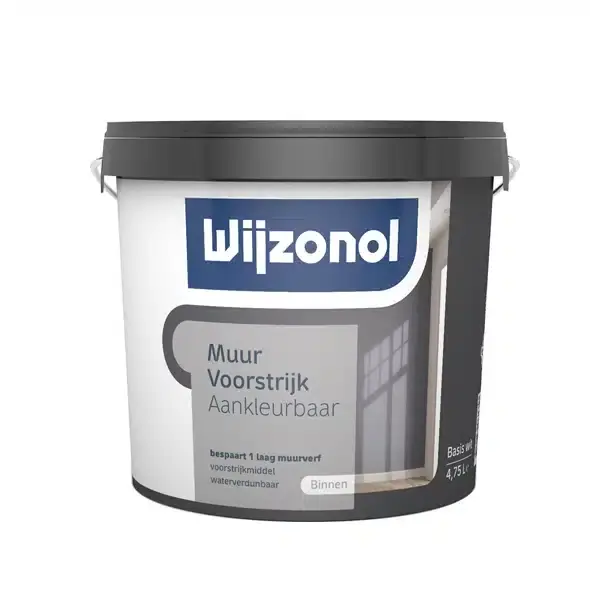 Finale Uitverkoop Wijzonol Muurvoorstrijk Aankleurbaar 2.5 Liter